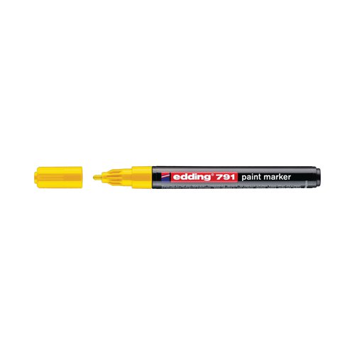 The edding paint marker has a line width of 2-4mm for permanent marking of all surface including: Metal, wood, glass, plastic, leather, porcelain, foils, cables and rubber. Suitable for making the markings clearly visible even in unfavourable light conditions, these paint markers are the perfect solution for marking in tough conditions. The paint marker's highly permanent ink is lightfast, fast-drying, highly opaque and smudge-proof. Durable indoors and outdoors these high quality, opaque yellow markers are supplied in a folding box of 10.