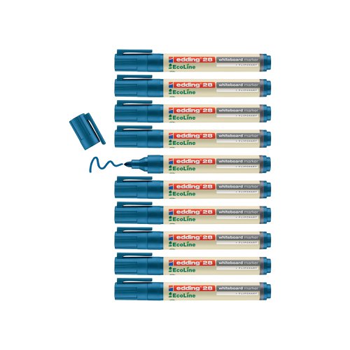 Edding 28 Ecoline Drywipe Markers (Pack of 10) Blue 4-28003