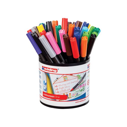 Edding Colourpen Fine Assorted (Pack of 42) 1405000 | Edding