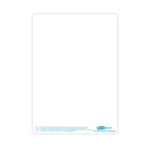 Show-me SUPERTOUGH A4 Whiteboards Plain/Plain Classpack (35 boards pens and erasers + Free cleaners)