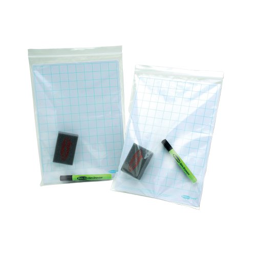 Show-me A3 Whiteboard Kit Storage Grip Seal Bags (Pack of 100) GA3 | Eastpoint