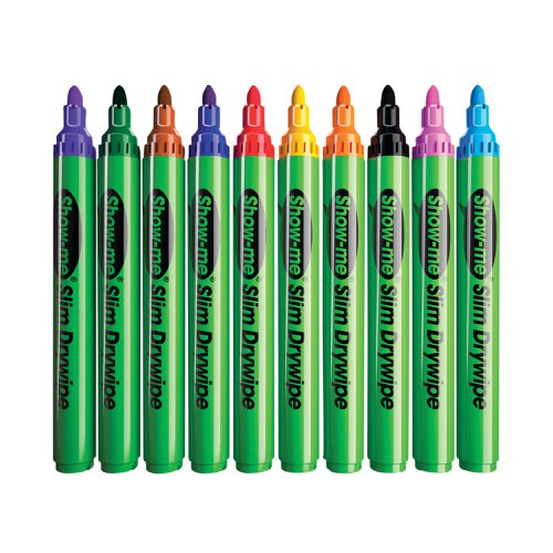 Show-me Drywipe Marker Medium Tip Assorted (Pack of 50) SDP50A | Eastpoint