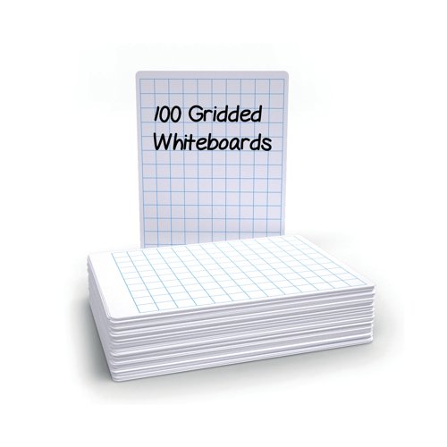 Economy Drywipe Boards 500 Micron 20mm Gridlines A4 (Pack of 100) WBG100