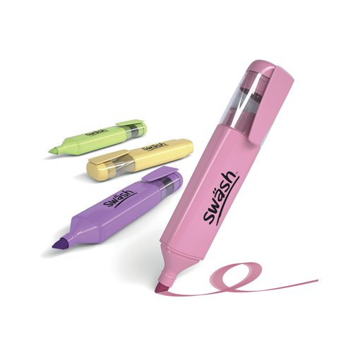 Swash Premium Highlighters Assorted Pastel (Pack of 48) HLP48APT