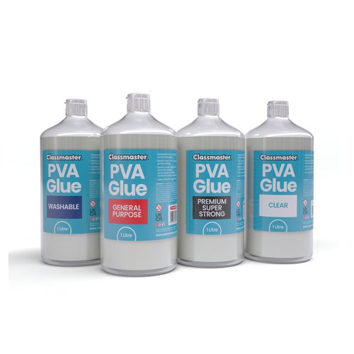 Classmaster PVA Glue Washable - Blue Label (1 Litre) PVA1000BU EG63403