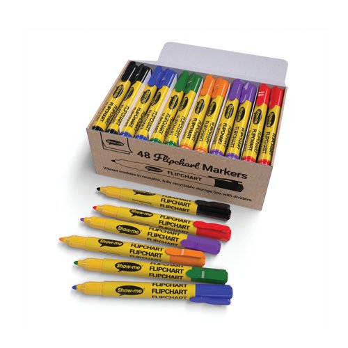 Show-me Flipchart Markers Assorted (Pack of 48) FCM48A | Eastpoint