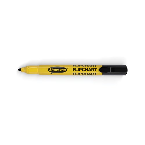 Show-me Flipchart Markers Black (Pack of 10) FCM10BK