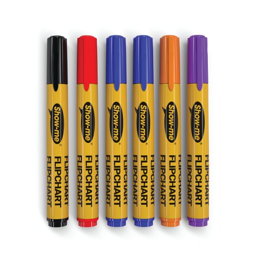 Show-me Show-Me Flipchart Markers Bullet-Tip Assorted (Pack of 6) FCM6A