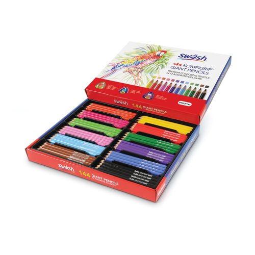 Swash Giant Triangular Colouring Pencil Classpack (Pack of 144) GTPCP144