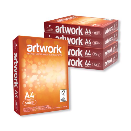 Artwork A4 White Paper 75gsm Pack of 5 Reams (2,500 sheets) EEH00432 | Tallon International Ltd