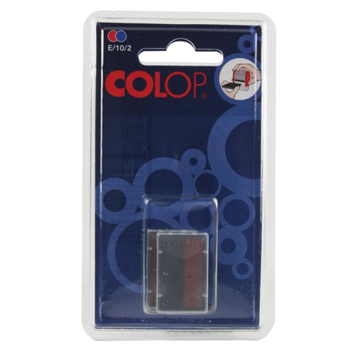 COLOP E/10/2 Replacement Ink Pad Blue/Red (Pack of 2) E/10/2 EM30491