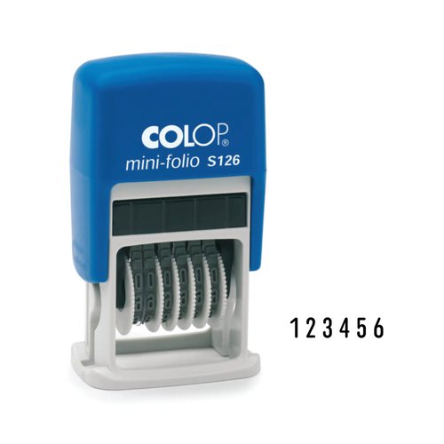 COLOP S126 Numberer 4mm Self Inking Stamp 104941 EM37335