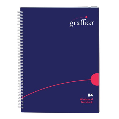 Graffico Hard Cover Wirebound Notebook 160 Pages A4 EN08810 | 