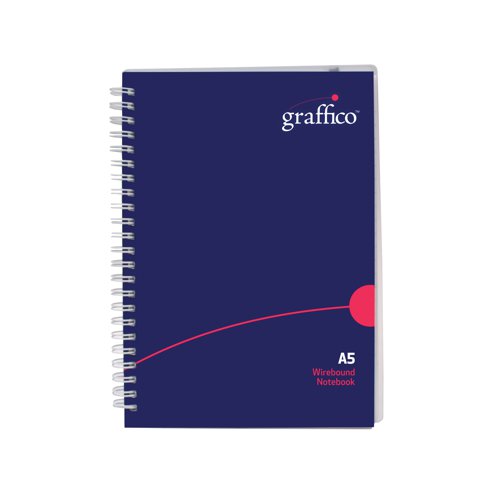 Graffico Hard Cover Wirebound Notebook 160 Pages A5 EN08814 | 