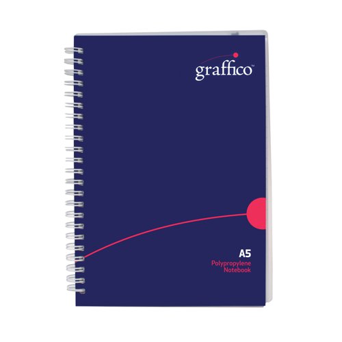 Graffico Polypropylene Wirebound Notebook 140 Pages A5 EN08822 | 