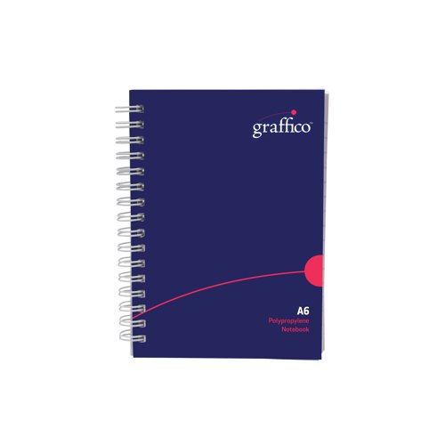 Graffico Polypropylene Wirebound Notebook 140 Pages A6 EN08826 | 