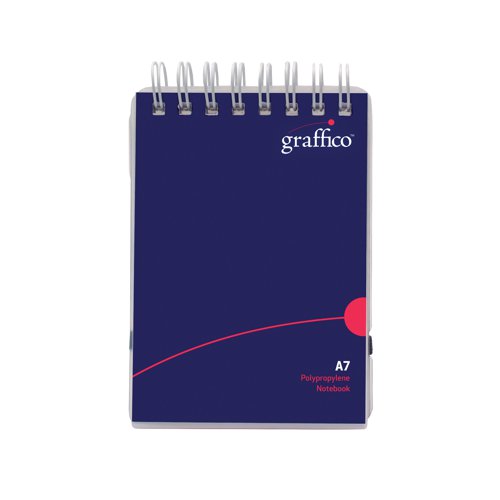 Graffico Polypropylene Wirebound Notepad 140 Pages A7 EN13139 | 