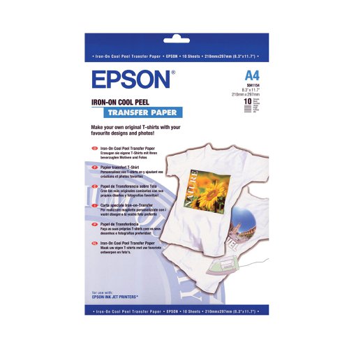 Epson Iron-on Cool Peel Transfer Paper A4 (Pack of 10) C13S041154