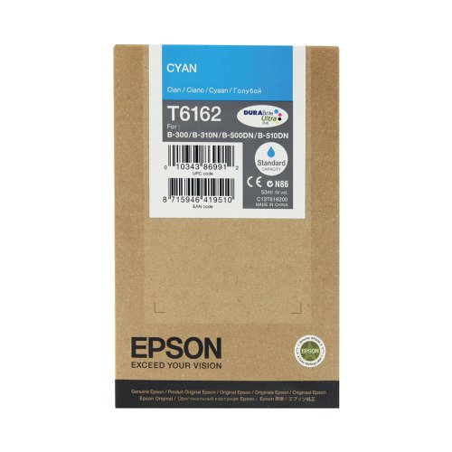 Epson T6162 DURABrite Ultra Ink Cartridge Cyan C13T616200