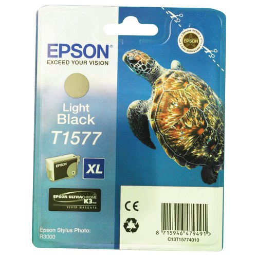 Epson T1577 Turtle UltraChrome Ink Cartridge High Yield Light Black C13T15774010