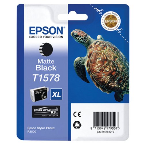 Epson T1578 Turtle UltraChrome Ink Cartridge High Yield Matte Black C13T15784010