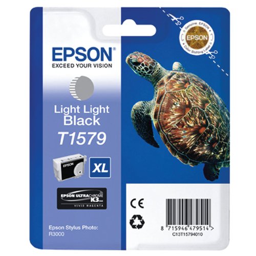 Epson T1579 Ink Cartridge Ultra Chrome K3 XL High Yield Turtle Light Light Black C13T15794010