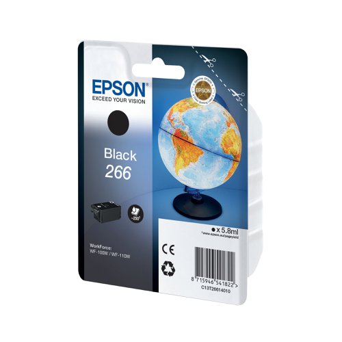 Epson 266 Globe Ink Cartridge Black C13T26614010