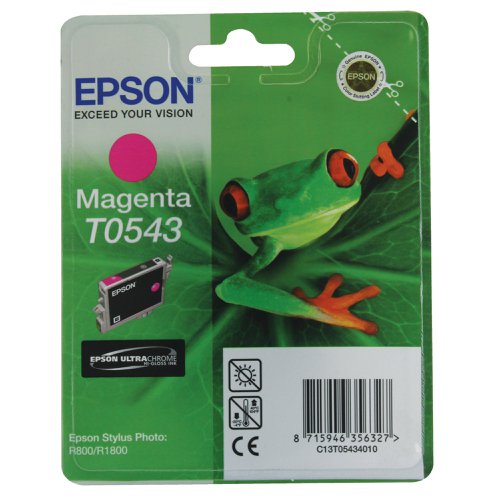 Epson T0543 Ink Cartridge Ultra Chrome Hi-Gloss Frog Magenta C13T05434010