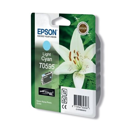 Epson T0595 Ink Cartridge Ultra Chrome K3 Light Cyan C13T05954010