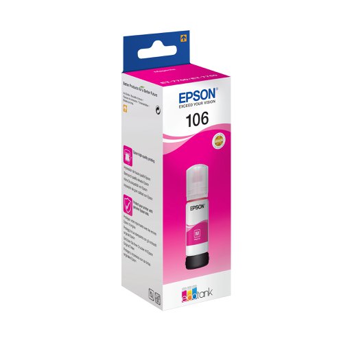 Epson 106 Ink Bottle Ecotank Magenta C13T00R340