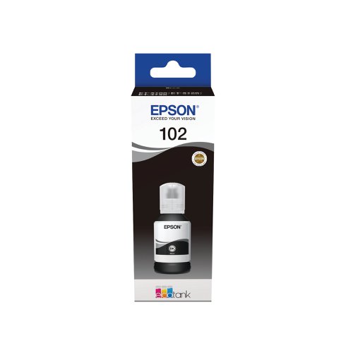 Epson 102 Ink Bottle EcoTank Pigment Black C13T03R140