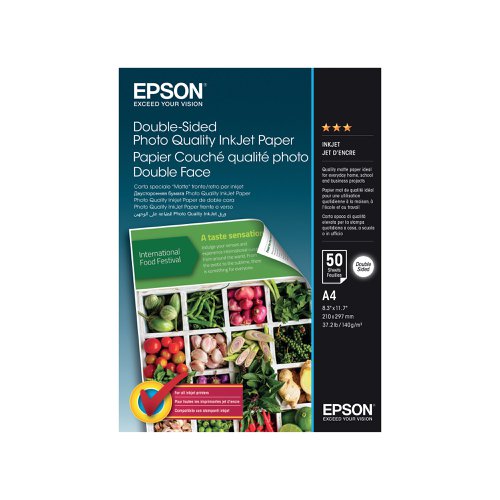 Epson Double-sided Photo Quality Inkjet Paper A4 50 Sheets C13S400059