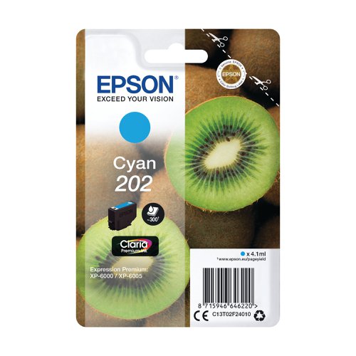 Epson 202 Premium Ink Claria Kiwi Cyan C13T02F24010