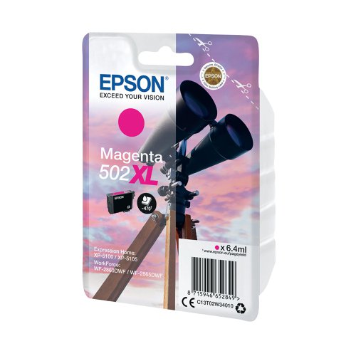 Epson 502XL Ink Cartridge Binoculars Magenta C13T02W34010