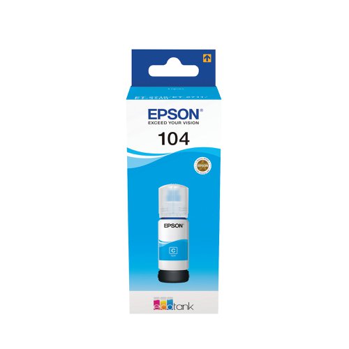 Epson 104 EcoTank Ink Bottle Cyan C13T00P240