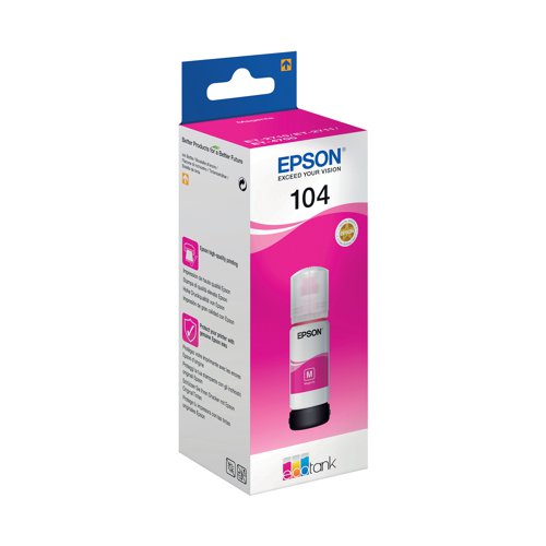 Epson 104 EcoTank Ink Bottle Magenta C13T00P340