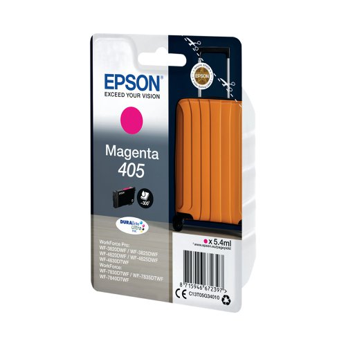 Epson 405 Suitcase DURABrite Ultra Ink Cartridge Magenta C13T05G34010