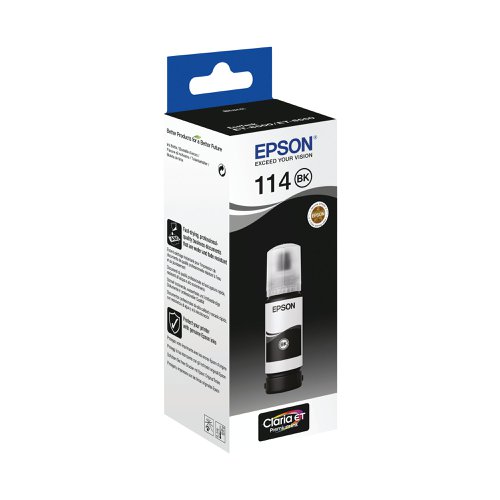 Epson 114 Ink Bottle EcoTank Pigment Black C13T07A140