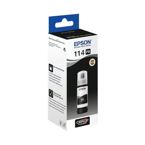 Epson 114 EcoTank Ink Bottle Photo Black C13T07B140