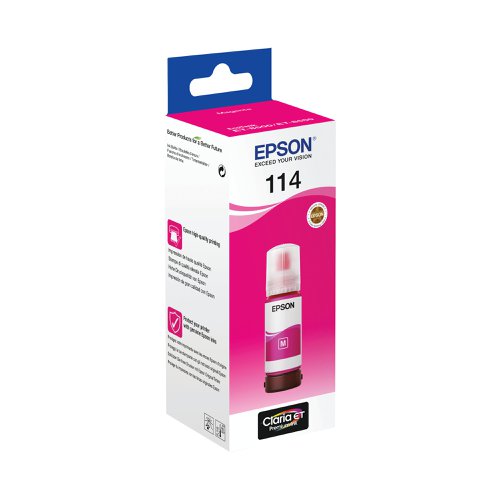 Epson 114 Ink Bottle EcoTank Magenta C13T07B340