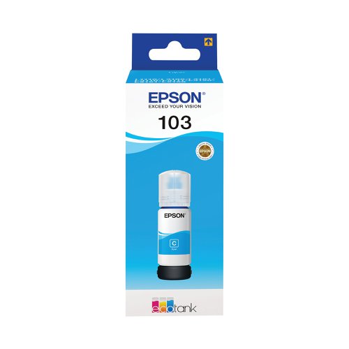 Epson 103 Ink Bottle EcoTank Cyan C13T00S24A10