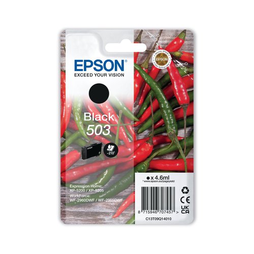 Epson 503 Ink Cartridge Chilli Black C13T09Q14010