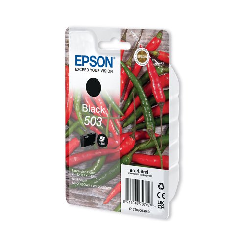 Epson 503 Ink Cartridge Chilli Black C13T09Q14010