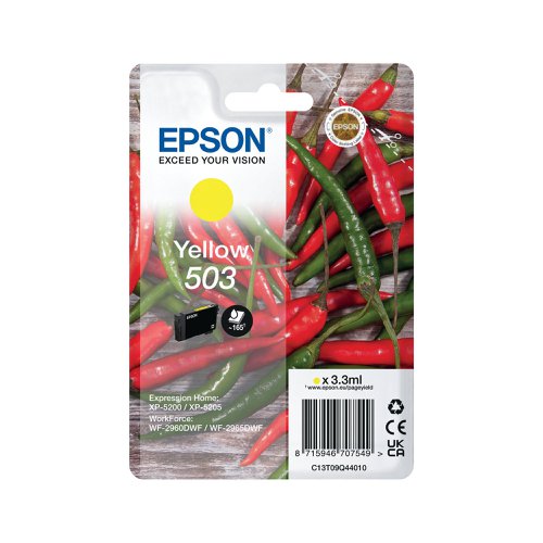 Epson 503 Ink Cartridge Chilli Yellow C13T09Q44010