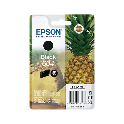 Epson 604 Ink Cartridge Pineapple Black C13T10G14010