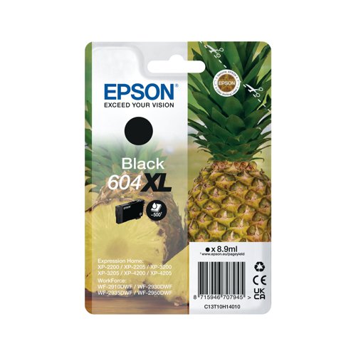 Epson 604XL Pineapple Ink Cartridge High Yield Black C13T10H14010