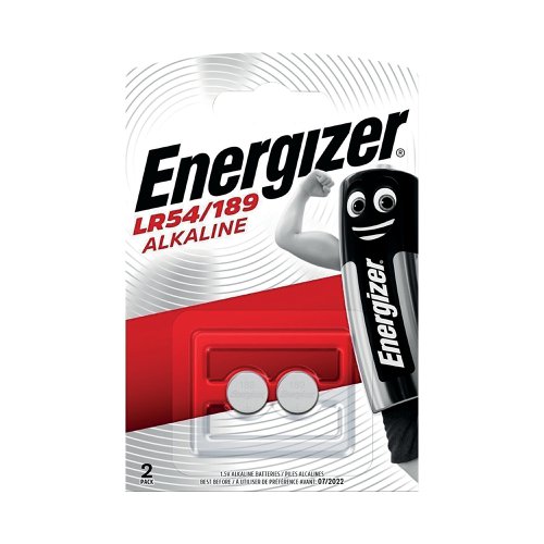 These Energizer Speciality Alkaline Batteries are designed to keep your devices running for longer. LR54 batteries are for speciality use and are perfect for watches, remote controls, and other small devices that require a compact battery. This pack contains 2 batteries that have a shelf life of up to 2 years.