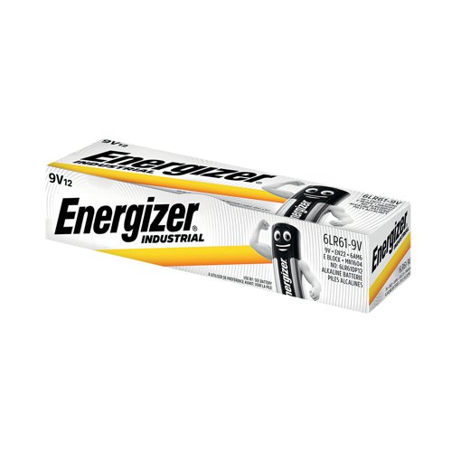 Energizer 9V Industrial Batteries (Pack of 12) 636109