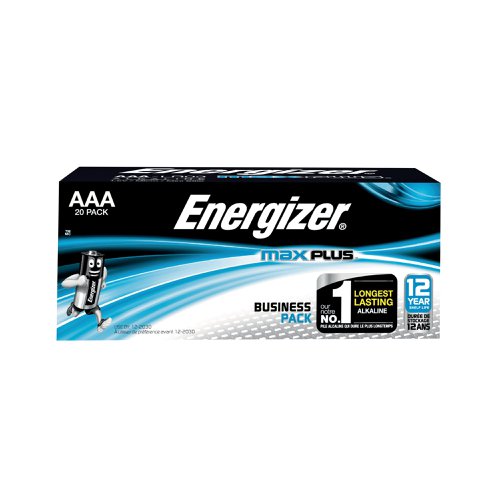 Offering superior performance, these Energizer Max Plus AAA batteries are Energizer's longest lasting alkaline battery. Ideal for use in toys, remote controls and more, these batteries feature a 12 year shelf life ensuring they can withstand long durations of storage. This pack contains 20 AAA batteries.