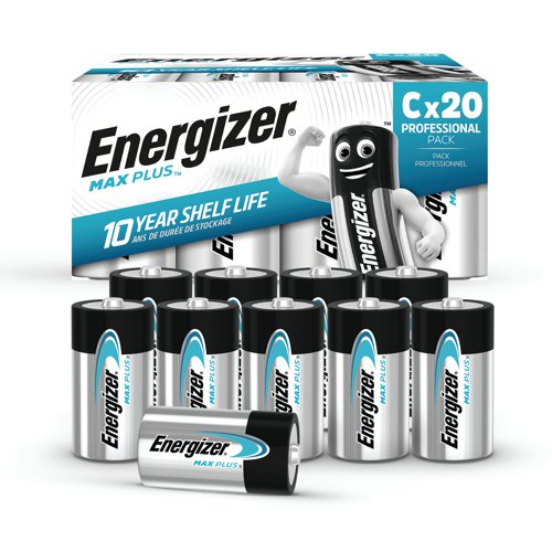 Energizer Max Plus C Alkaline Battery (Pack of 20) 423341